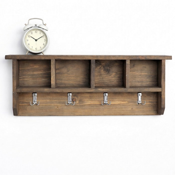 Hanah Home Raf329 Estantería Decorativa de Madera Maciza de 60 cm